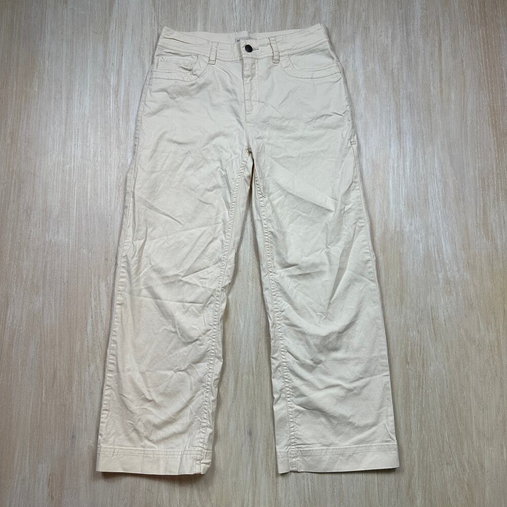 Toad&Co Earthworks Wide Leg Crop Salt Organic Cotton Tencel Coastal Pants 4